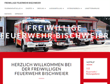 Tablet Screenshot of feuerwehr-bischweier.de